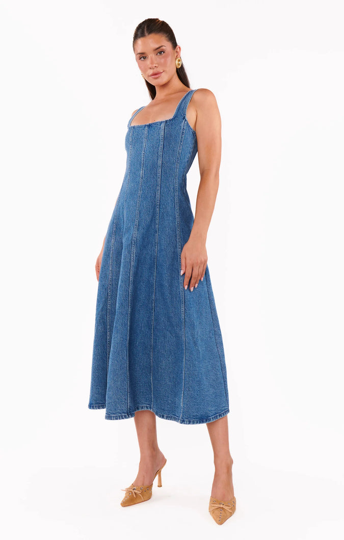 Show Me Your MUMU Prim Midi Dress | Windy Indigo