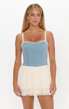 Load image into Gallery viewer, Show Me Your MUMU Geneva Mini Dress | Light Indigo W/ Cream Voile