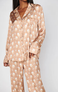 Show Me Your MUMU White Wine PJ Set