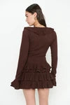 Load image into Gallery viewer, Show Me Your MUMU Marley Skort | Brown Pointelle Knit