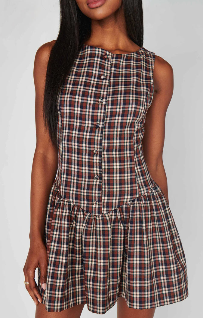 Show Me Your MUMU Meester Mini Dress | Saddle Plaid