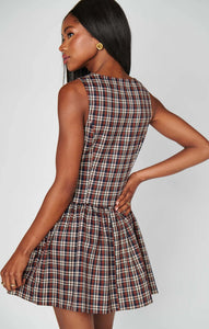 Show Me Your MUMU Meester Mini Dress | Saddle Plaid