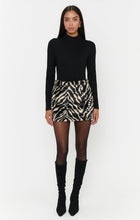Load image into Gallery viewer, Show Me Your MUMU Phoebe Mini Skirt | Neutral Zebra Faux Fur