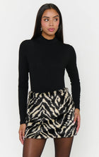 Load image into Gallery viewer, Show Me Your MUMU Phoebe Mini Skirt | Neutral Zebra Faux Fur