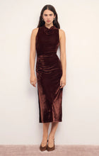 Load image into Gallery viewer, Mink Pink Sonja Velvet Midi Dress | Chocolate