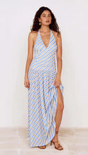Load image into Gallery viewer, Mink Pink Sancia Halter Neck Midi Dress | Blue/White Stripe