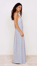 Load image into Gallery viewer, Mink Pink Sancia Halter Neck Midi Dress | Blue/White Stripe