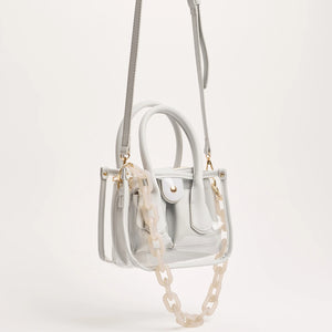 Molly in Grey Clear Crossbody