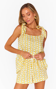 Show Me Your MUMU Britt Bow PJ Set | Limoncello Stripe