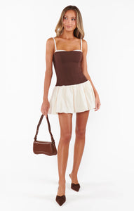 Show Me Your MUMU Tiffany Skort Dress | Chocolate and Cream