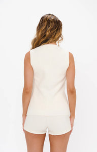 Show Me Your MUMU Devin Tank | White Delight Knit