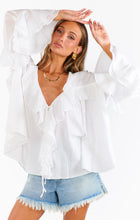 Load image into Gallery viewer, Show Me Your MUMU Joss Ruffle Top | White Voile