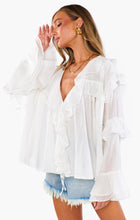Load image into Gallery viewer, Show Me Your MUMU Joss Ruffle Top | White Voile