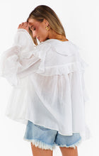 Load image into Gallery viewer, Show Me Your MUMU Joss Ruffle Top | White Voile
