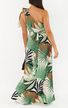 Load image into Gallery viewer, Show Me Your MUMU Jackie Maxi Dress | Caribbean Palms Luxe Satin