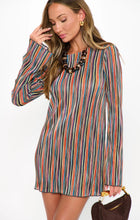 Load image into Gallery viewer, Show Me Your MUMU Drifter Mini Dress | Sundown Stripe Knit
