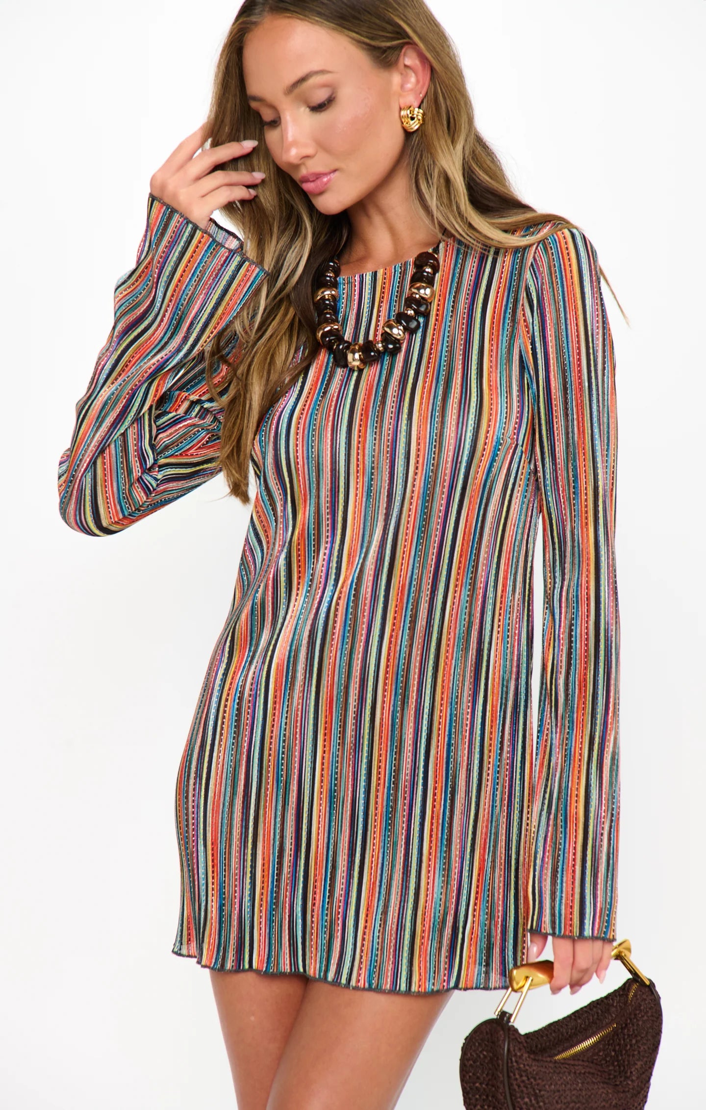 show me your mumu knit dress Drifter Mini | Stripe | Size L SIZE:MEDIUM 43-45 / 9.5-11 The Best Summer Suits size L 50% viscose common_color:green