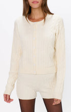 Load image into Gallery viewer, Show Me Your MUMU Throw On Cardigan | Snow Cable Knit