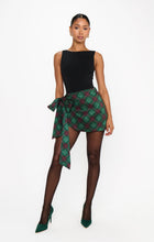 Load image into Gallery viewer, Show Me Your MUMU Iva Bow Skirt | Mistletoe Plaid