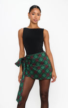 Load image into Gallery viewer, Show Me Your MUMU Iva Bow Skirt | Mistletoe Plaid