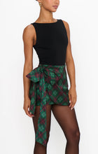 Load image into Gallery viewer, Show Me Your MUMU Iva Bow Skirt | Mistletoe Plaid