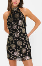 Load image into Gallery viewer, Show Me Your MUMU Lisa Mini Dress | Celestial Shimmer Chiffon