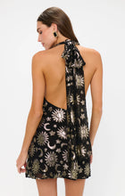 Load image into Gallery viewer, Show Me Your MUMU Lisa Mini Dress | Celestial Shimmer Chiffon