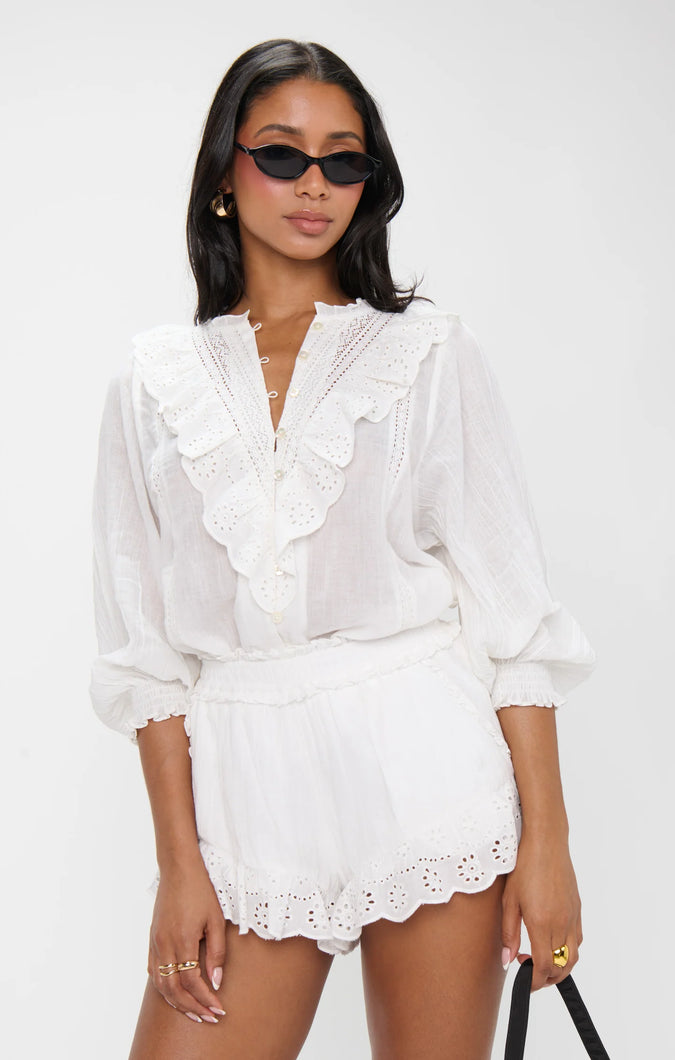 Show Me Your MUMU Cannes Short | White Eyelet