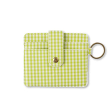 Load image into Gallery viewer, Green Gingham Card Wallet