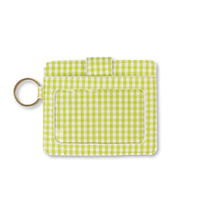 Load image into Gallery viewer, Green Gingham Card Wallet
