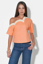 Load image into Gallery viewer, Adelyn Rae Madeline Off The Shoulder Scalloped Top