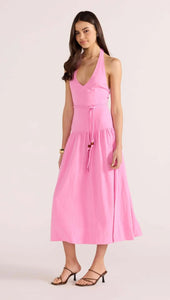 Mink Pink Melody Drop Waist Midi Dress