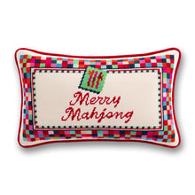 Load image into Gallery viewer, Furbish Merry Mahjong Needlepoint Pillow
