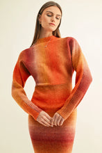 Load image into Gallery viewer, Adelyn Rae Mia Ombre Dolman Sleeves Knit Midi Dress | Burnt Orange