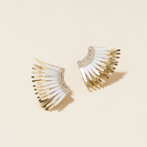 Mignonne Gavigan Mini Madeline Earrings | White/ Gold