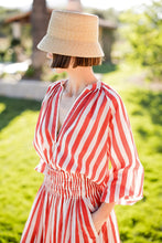 Load image into Gallery viewer, Maison Marigold Porto Popover Top | Red Stripe