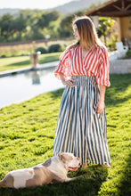 Load image into Gallery viewer, Maison Marigold Porto Skirt | Navy Stripe