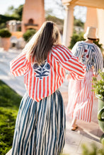Load image into Gallery viewer, Maison Marigold Porto Popover Top | Red Stripe