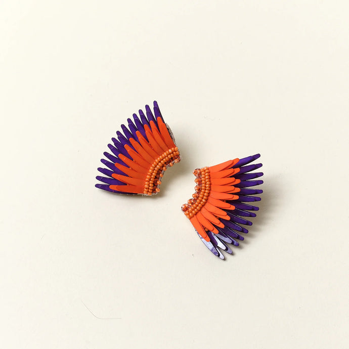 Mignonne Gavigan Mini Madeline Earrings | Orange/ Purple