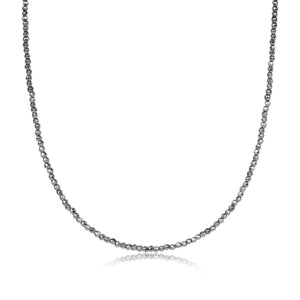 enewton 17" Choker Silver Faceted Hematite 2mm Bead