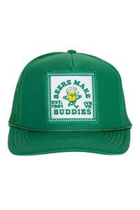 Friday Feelin' Beers Make Buddies Trucker Hat in Green