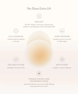 Nood No-Show Extra Lift Nipple Covers | Soft Tan