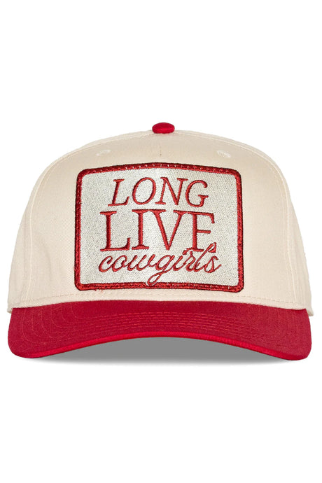 Friday Feelin' Long Live Cowgirls Trucker Hat in Red Split