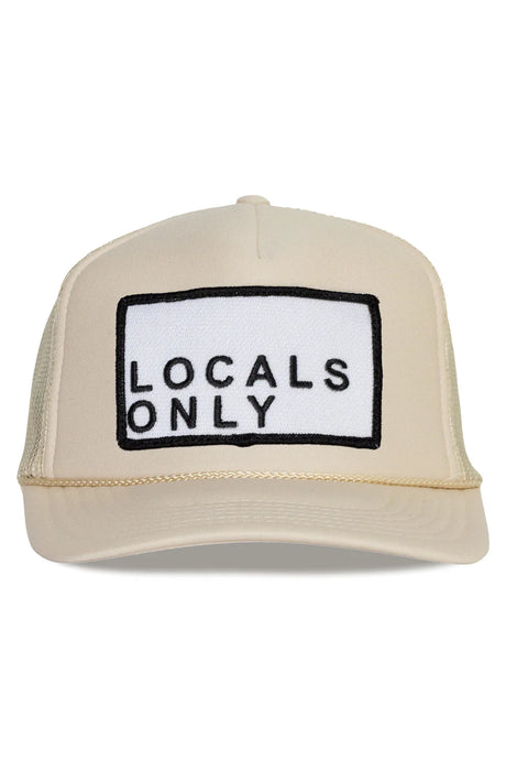 Friday Feelin' Locals Only Trucker Hat in Tan