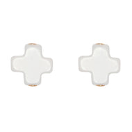 enewton Signature Cross Stud - Off White