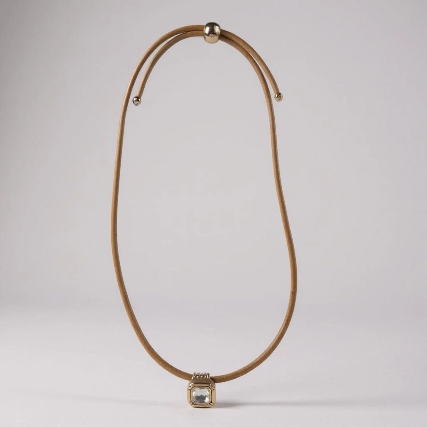 Smith & Co Leather Cord Necklace | Tan