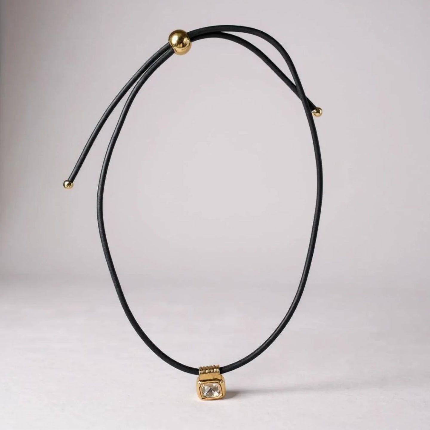 Smith & Co Leather Cord Necklace | Black