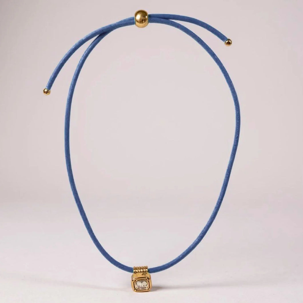 Smith & Co Leather Cord Necklace | Navy