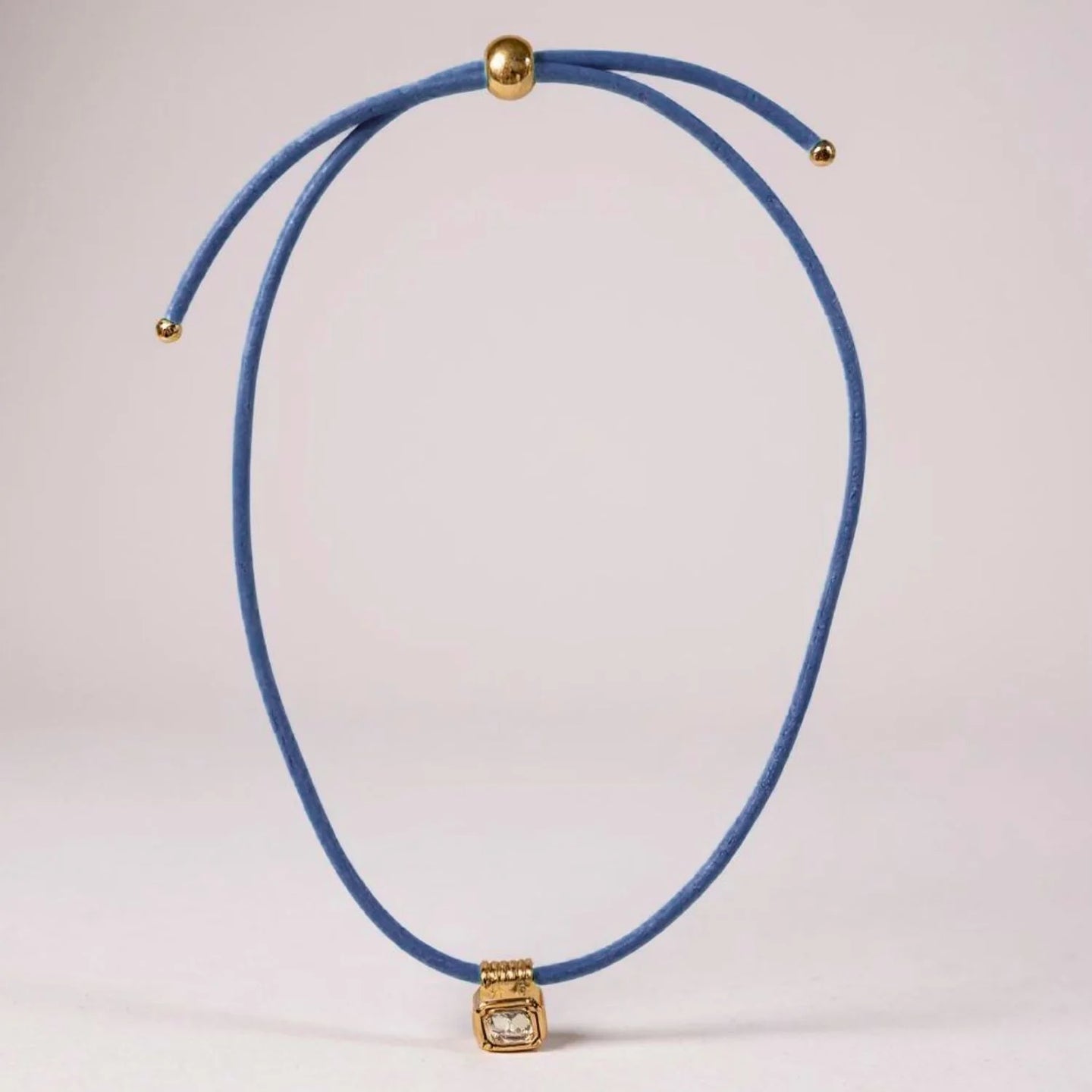 Smith & Co Leather Cord Necklace | Navy