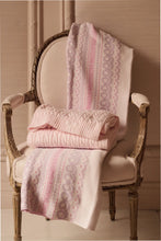Load image into Gallery viewer, LoveShackFancy Fairisle Jacquard Knit Throw Blanket | Magenta Clouds
